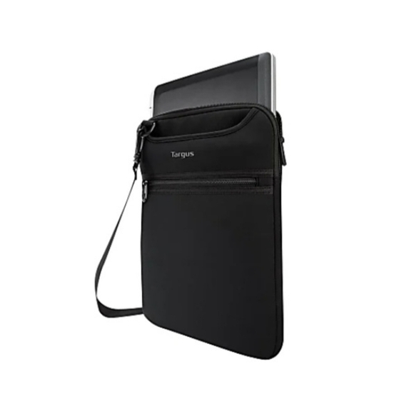 Targus 12" Vertical Notebook Slipcase Hideaway Handles TSS912 black padded case - Picture 3 of 13